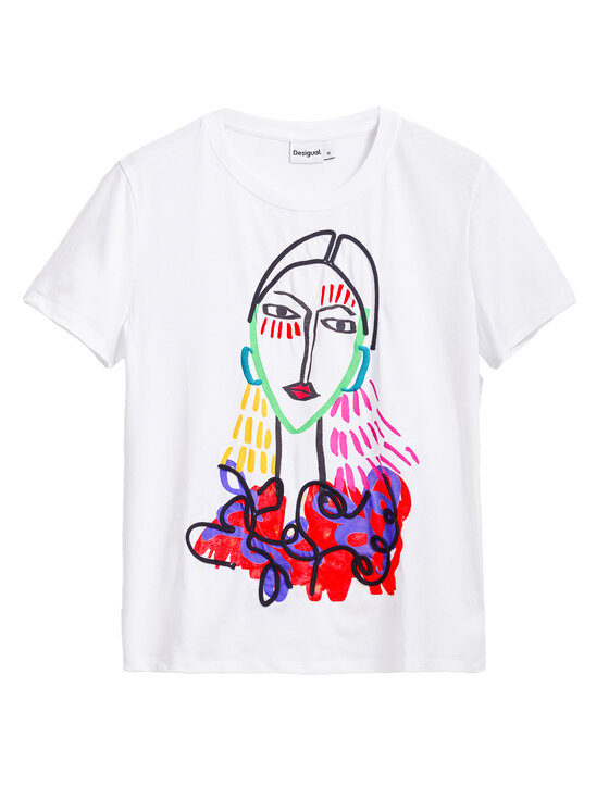 Desigual Desigual Tričko Misuri 25SWTKA9 Biela Regular Fit