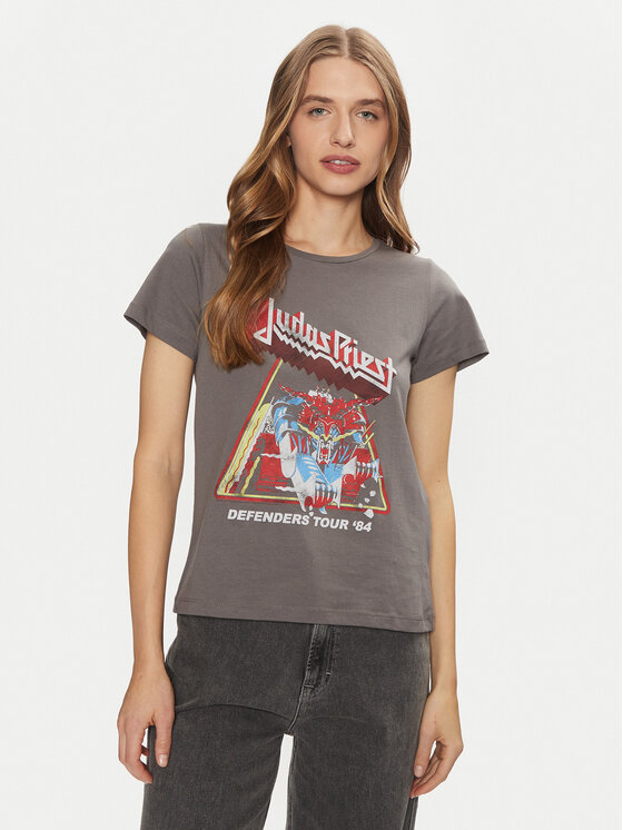 Noisy May Noisy May Тишърт Nate 27032258 Сив Regular Fit