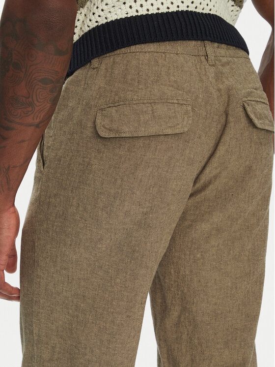 Lindbergh Lindbergh Riidest püksid 30-008023 Beež Relaxed Fit