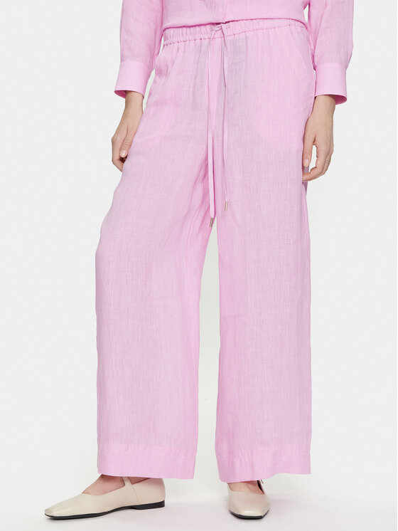 Marella Marella Kalhoty z materiálu Apogeo 2413131084 Růžová Regular Fit