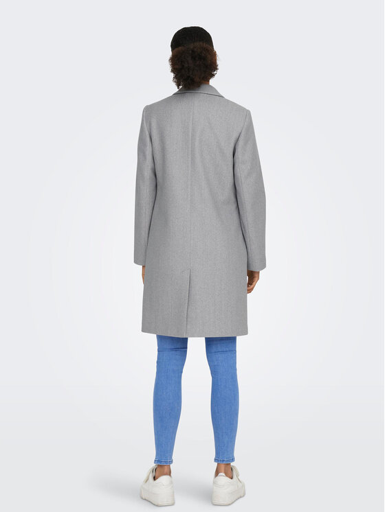 ONLY ONLY Płaszcz przejściowy Nancy 15292832 Szary Regular Fit
