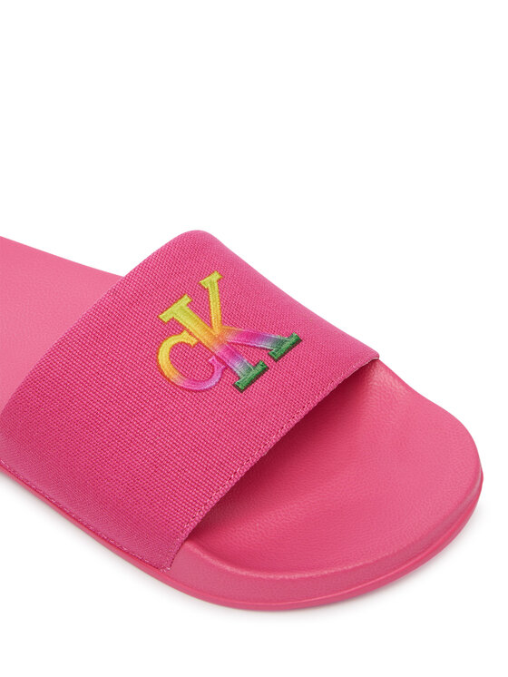 Calvin Klein Calvin Klein Pantoletten Essential Slide Pride Cv Wn HW0HW03297 Rosa