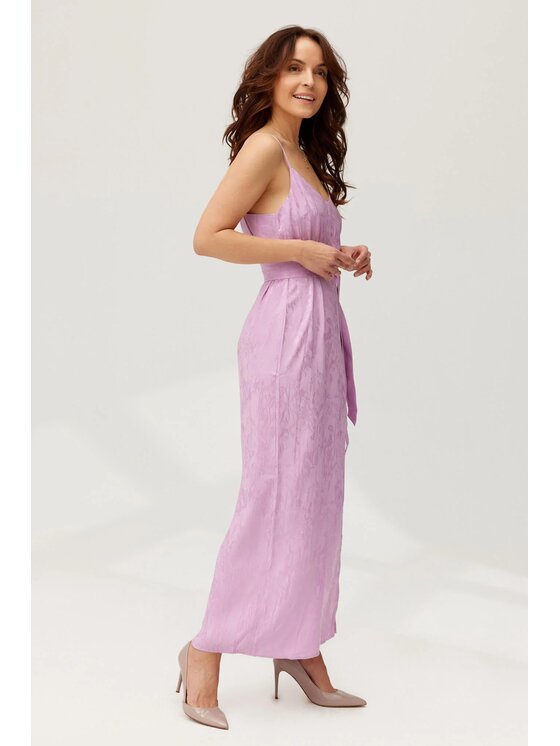 Lunedi Lunedi Sukienka codzienna mini Fioletowy Regular Fit