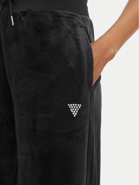 Guess Guess Pantaloni trening V3BB26 K0232 Negru Regular Fit