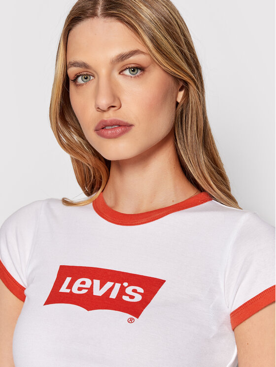Levi's® Levi's® T-Shirt Graphic Ringer A3523-0004 Λευκό Regular Fit