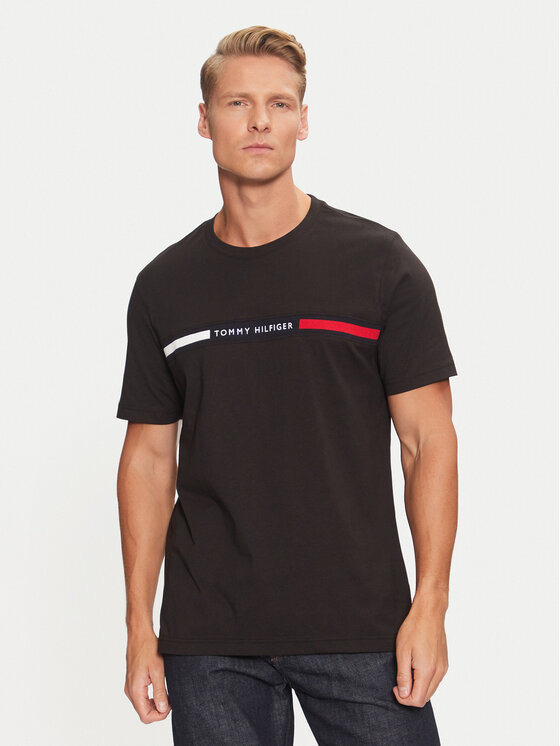 Tommy Hilfiger T-shirt MW0MW36498 Nero Regular Fit, taglia : XL