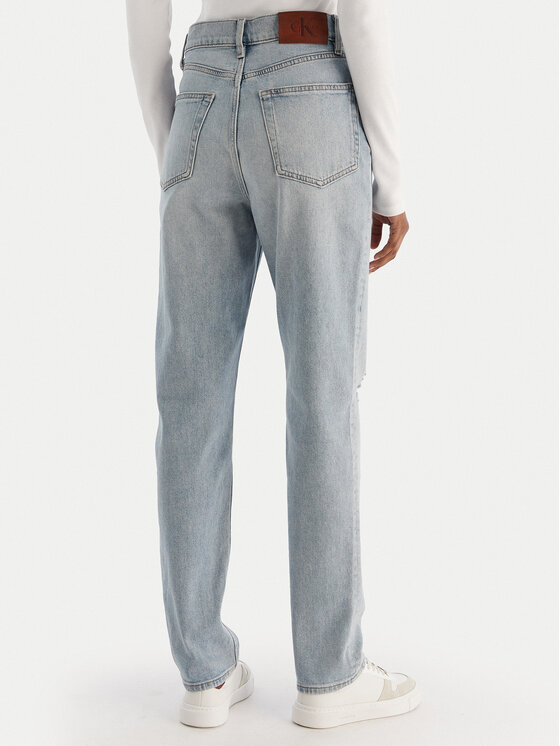 Calvin Klein Jeans Calvin Klein Jeans Blugi New Mom Jean Bowery Destroyed LV047D722G Albastru Mom Fit
