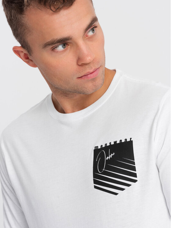 Ombre Ombre S dlouhým rukávem OM-LSPT-0118 Bílá Regular Fit