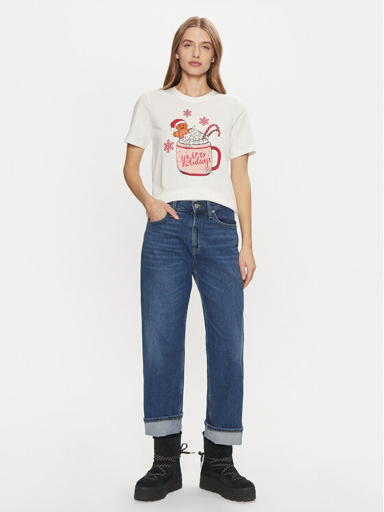 ONLY ONLY Marškinėliai Rosie 15332339 Balta Regular Fit