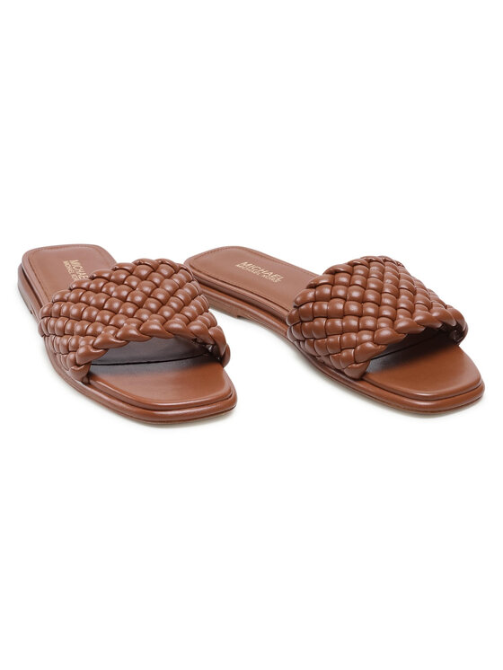 michael michael kors women's amelia square toe woven slide sandals