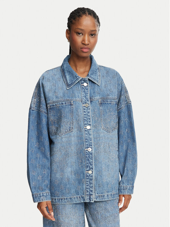 Liu Jo Liu Jo Jeans jakna Selected by Gigi Hadid ZB7307 D0416 Modra Regular Fit