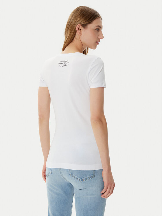 Guess Guess T-Shirt W5RI00 J1314 Biały Regular Fit