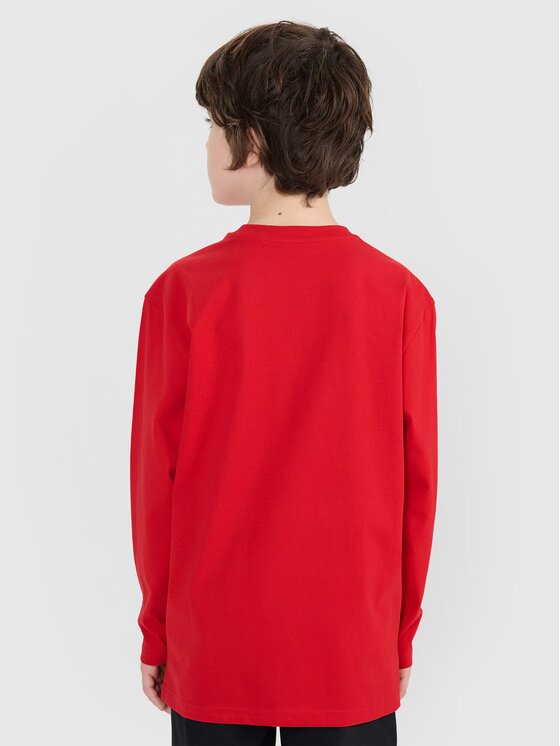 4F 4F Longsleeve 4FJRSS25TLONM538-61S Czerwony Oversize