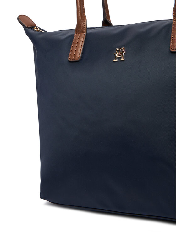 Tommy Hilfiger Tommy Hilfiger Дамска чанта Popette Tote AW0AW17711 Тъмносин
