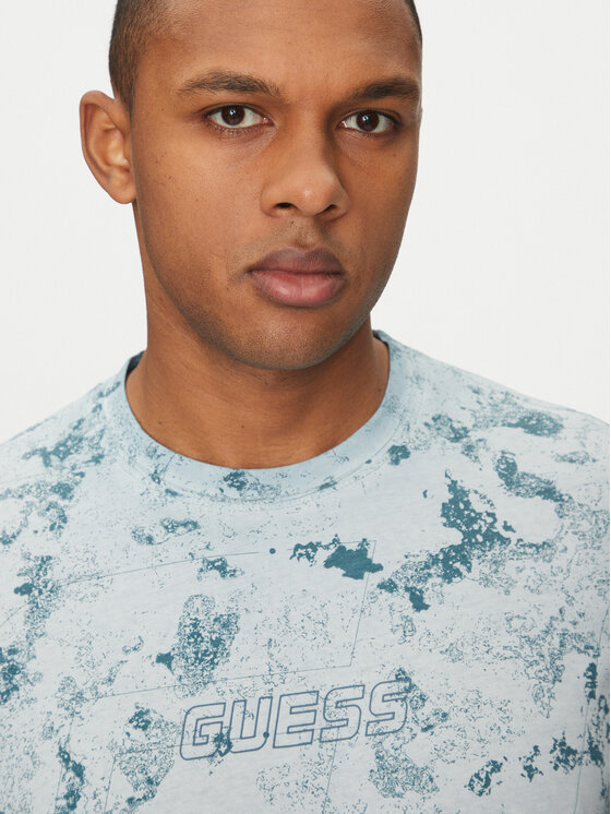 Guess Guess Tricou Z5GI01 I3Z14 Albastru Regular Fit
