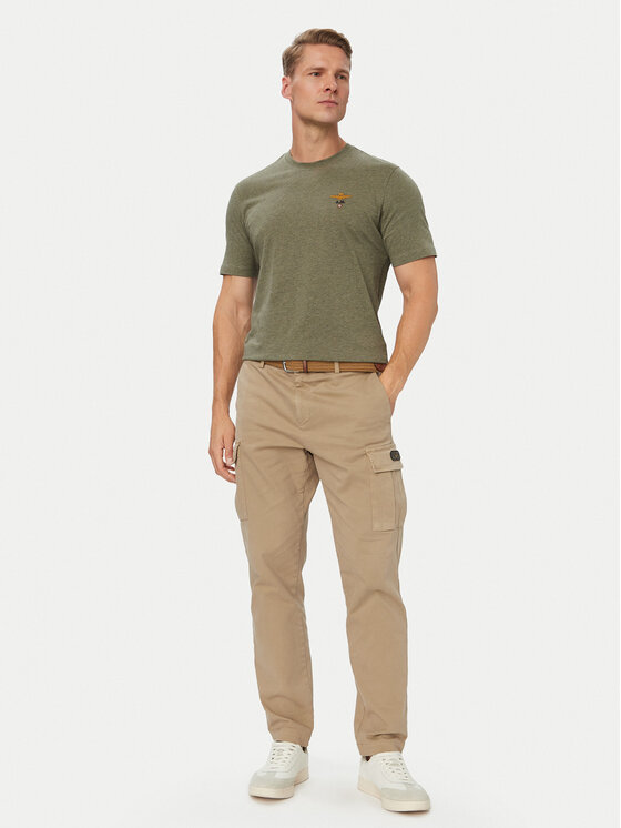 Aeronautica Militare Aeronautica Militare T-särk 262TS1580UJ00372 Khakivärviline Regular Fit