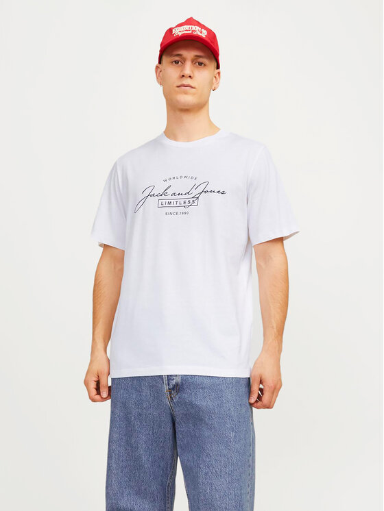 Jack&Jones T-krekls Erris 12256799 Balts Standard Fit