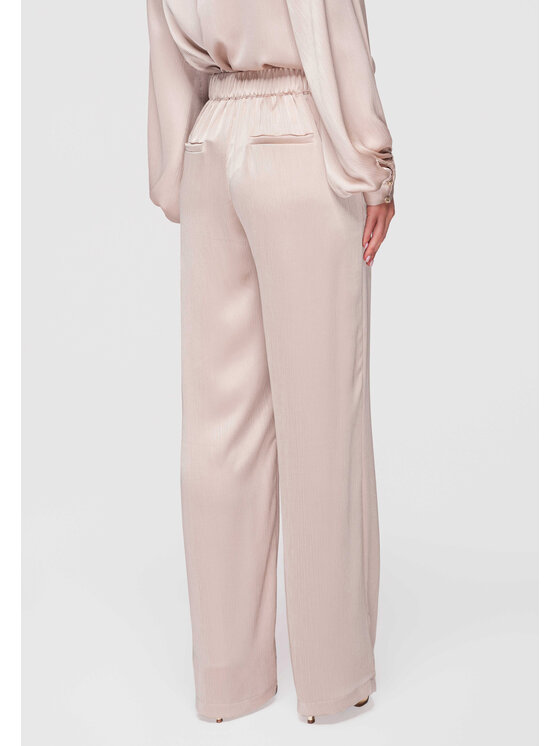 Ombre Ombre Spodnie materiałowe OW-PA-E0008 Beżowy Regular Fit