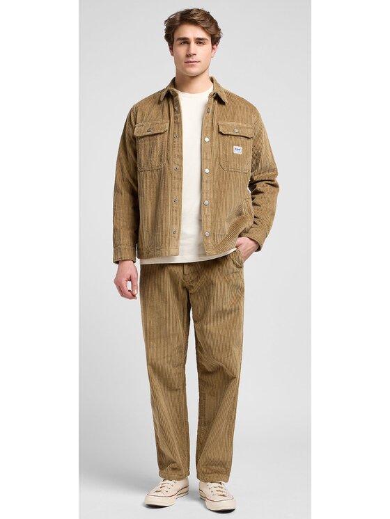 Lee Lee Chinosy Loose Workwear Chino Brązowy Chino Fit