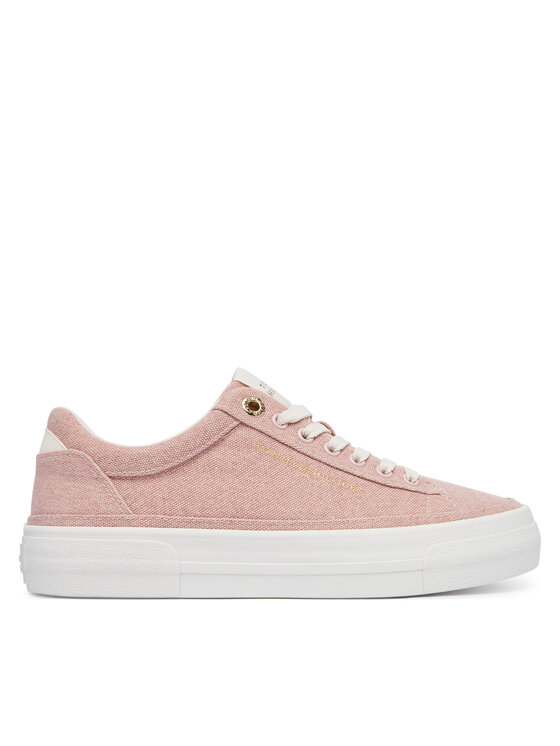 Tommy Hilfiger Sneakers Washed Canvas Platform Trainers FW0FW09172 Roz