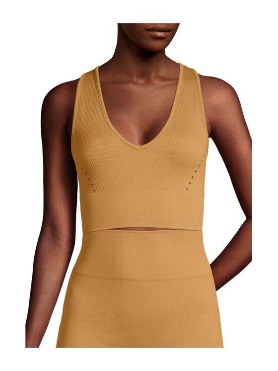 Casall Casall Biustonosz top Seamless Femme V-neck Top Brązowy