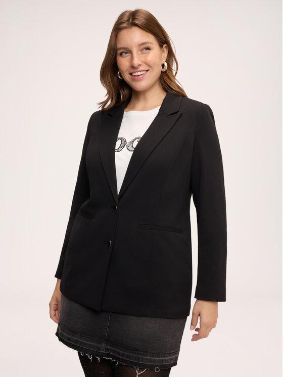 Fiorella Rubino Fiorella Rubino Marynarka Q011T000249N033 Czarny Regular Fit