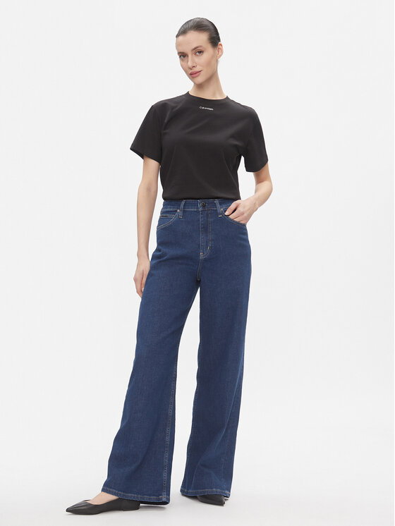 Calvin Klein Calvin Klein Футболка Metallic Micro Logo T Shirt K20K206967 Чорний Regular Fit