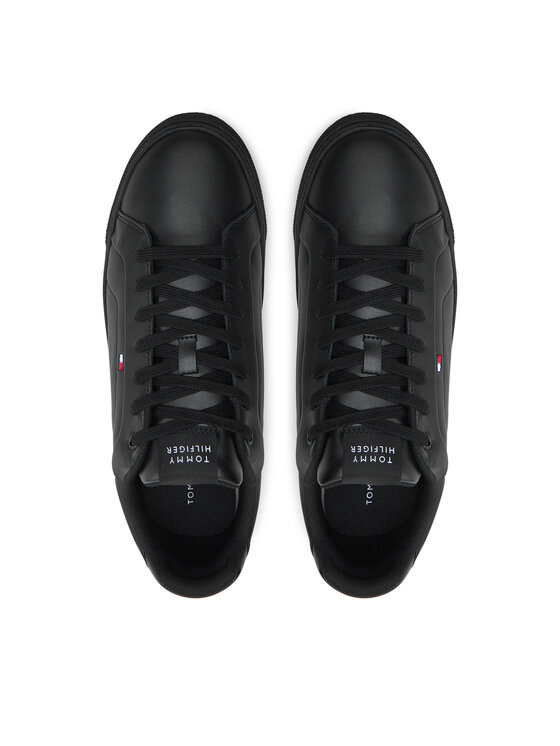 Tommy Hilfiger Tommy Hilfiger Superge Icon Court Lth Flag Ess FM0FM05317 Črna