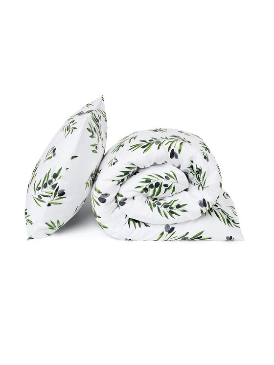 White pocket White pocket Komplet pościeli we wzory Biały