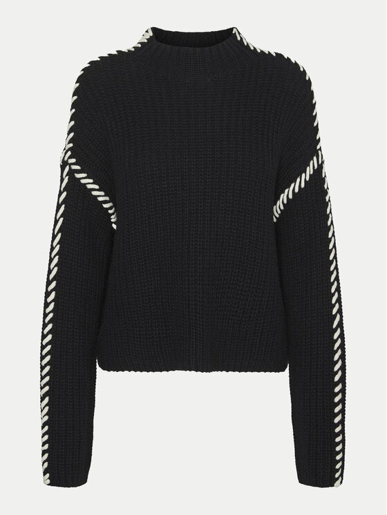 Vero Moda Vero Moda Pullover New Cream 10313514 Schwarz Loose Fit