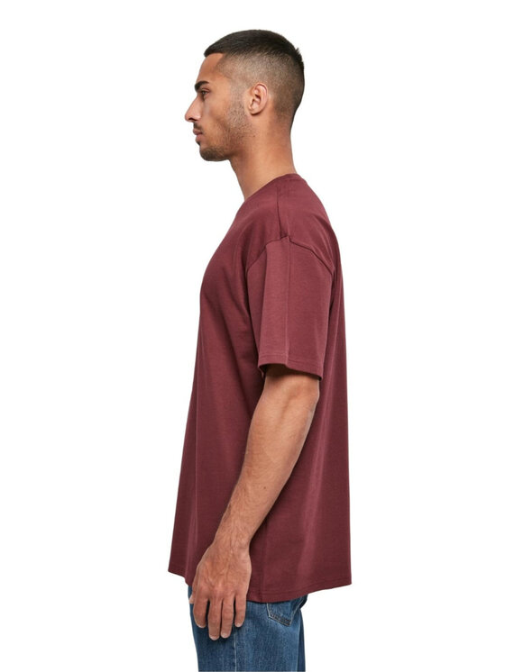 TeeShoppen TeeShoppen T-Shirt 'Oversized Collection' Bordowy Oversize