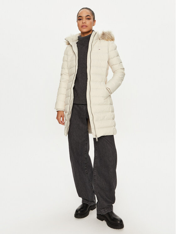 Tommy Jeans Tommy Jeans Daunenjacke Essential DW0DW18864 Écru Slim Fit