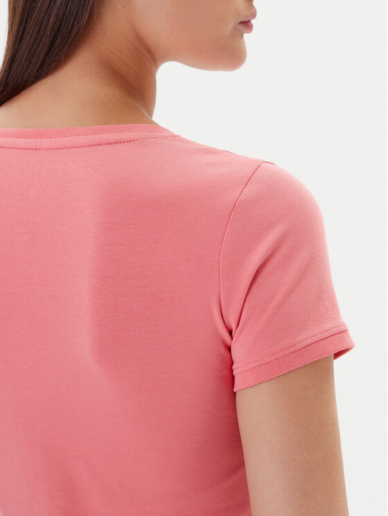 Guess Guess Póló W2YI45 J1314 Rózsaszín Slim Fit