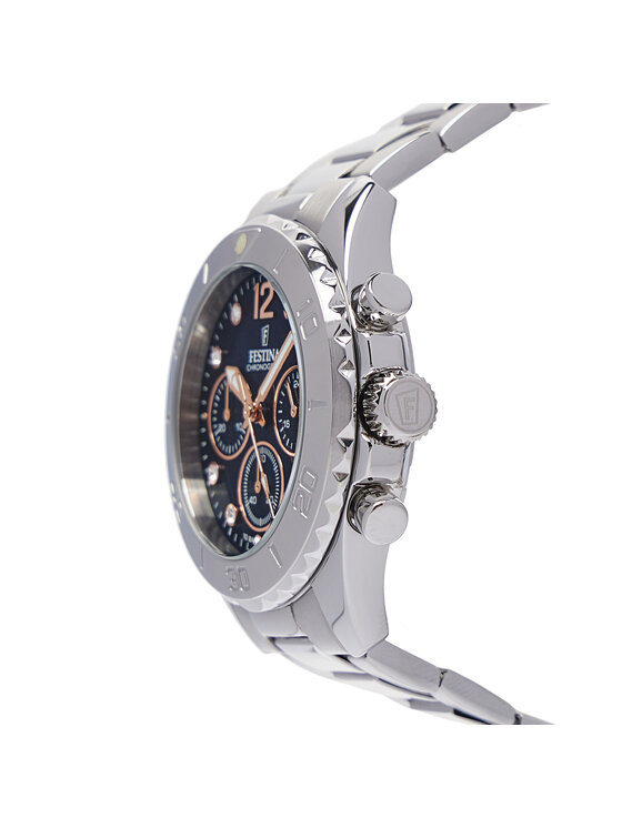 Festina Festina Laikrodis Boyfriend Chronograph F20603/3 Sidabrinė