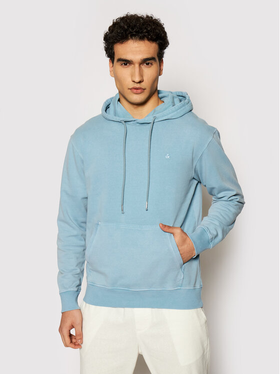Felpa Washed 12174457 Blu Relaxed Fit