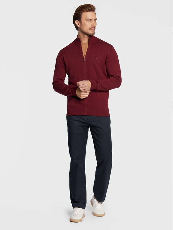 Cardigan MW0MW28050 Bordeaux Regular Fit