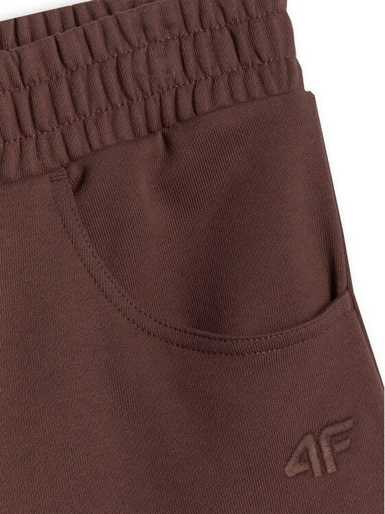 4F 4F Spodnie dresowe ESSENTIALS Brązowy ciemny Loose Fit