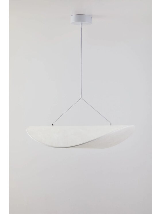MIAhome MIAhome Lampa wisząca LED w tkaninie Zelvon Biały