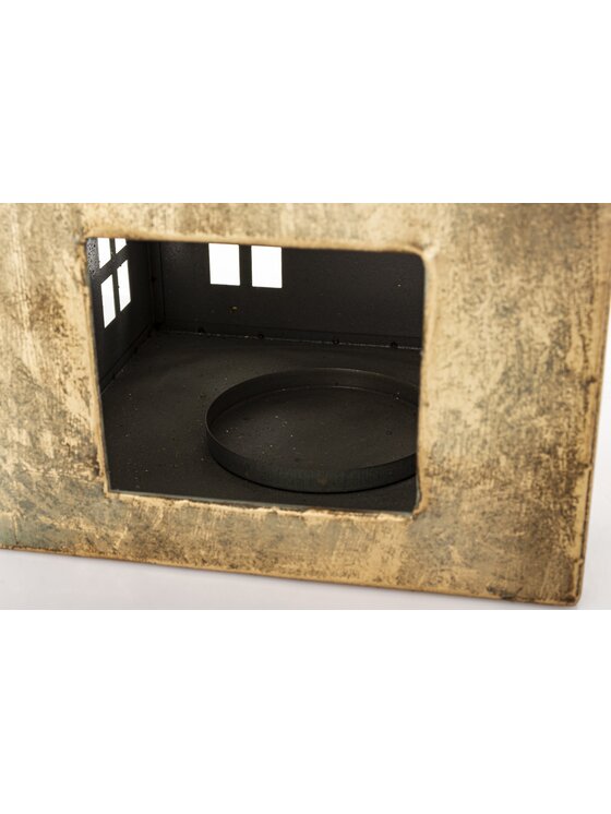 MIAhome MIAhome Lampion metalowy domek 36x21x21 cm KEKERE square Złoty
