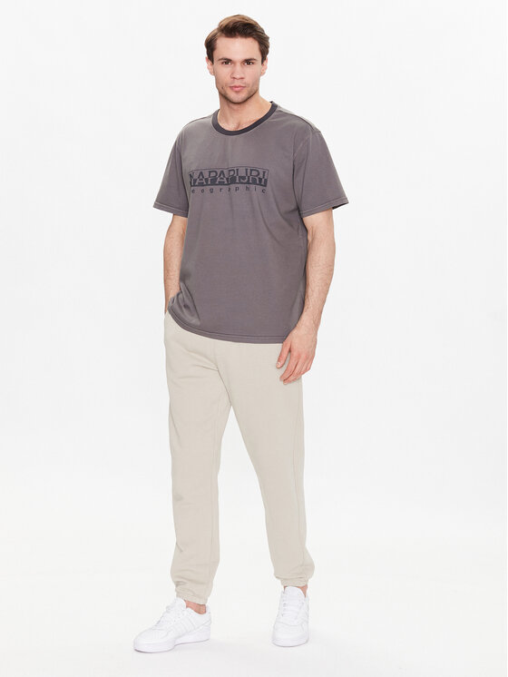Napapijri Napapijri T-shirt S-Santiago NP0A4H2J Siva Regular Fit