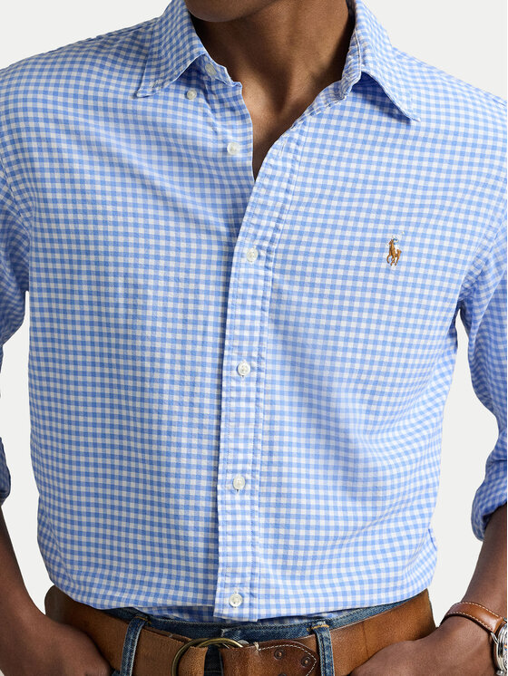 Polo Ralph Lauren Polo Ralph Lauren Πουκάμισο 710853129002 Γαλάζιο Custom Fit