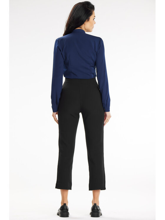 Awama Awama Koszula A649 Granatowy Basic Fit