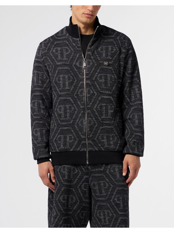 PHILIPP PLEIN PHILIPP PLEIN Bluza 29880 Czarny Jegging Fit