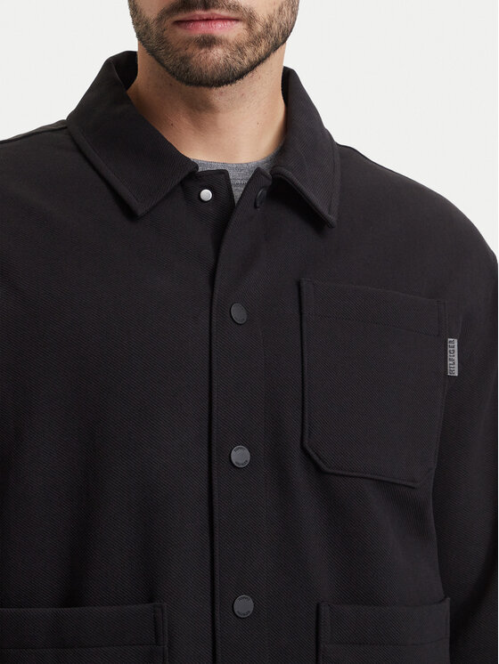 Tommy Hilfiger Tommy Hilfiger Риза-яке MW0MW44945 Черен Regular Fit