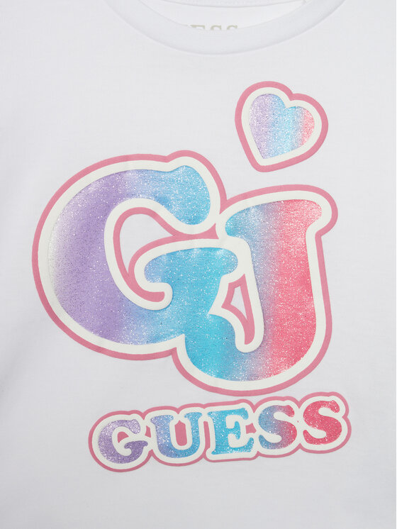 Guess Guess Тишърт K4RI28 K8HM0 Бял Boxy Fit