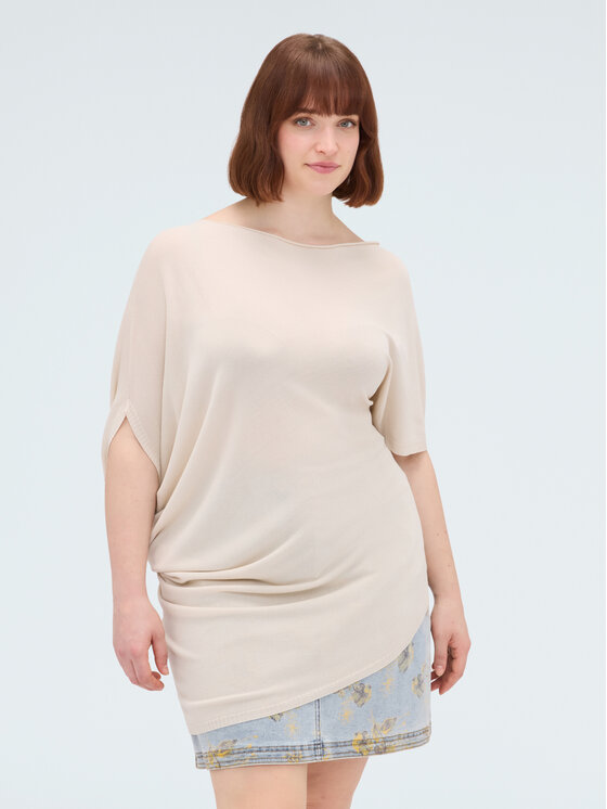 Fiorella Rubino Fiorella Rubino Maglione M247E002269N011 Crema Flared Fit