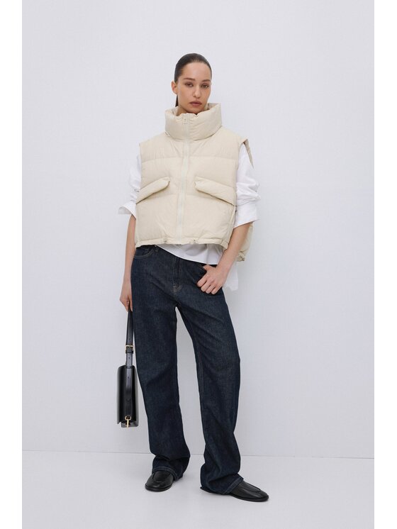 Estro Estro Gilet ER00119638 Beige chiaro Loose Fit