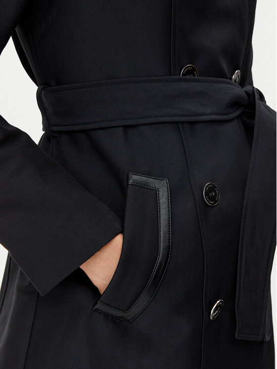 Morgan Morgan Trench 251-GSELAM Negru Regular Fit