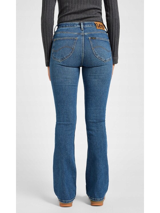 Lee Lee Jeansy Breese Boot Niebieski Bootcut Fit