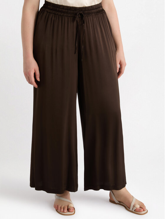 Fiorella Rubino Fiorella Rubino Pantaloni di tessuto P092L002268N022 Marrone Over Fit